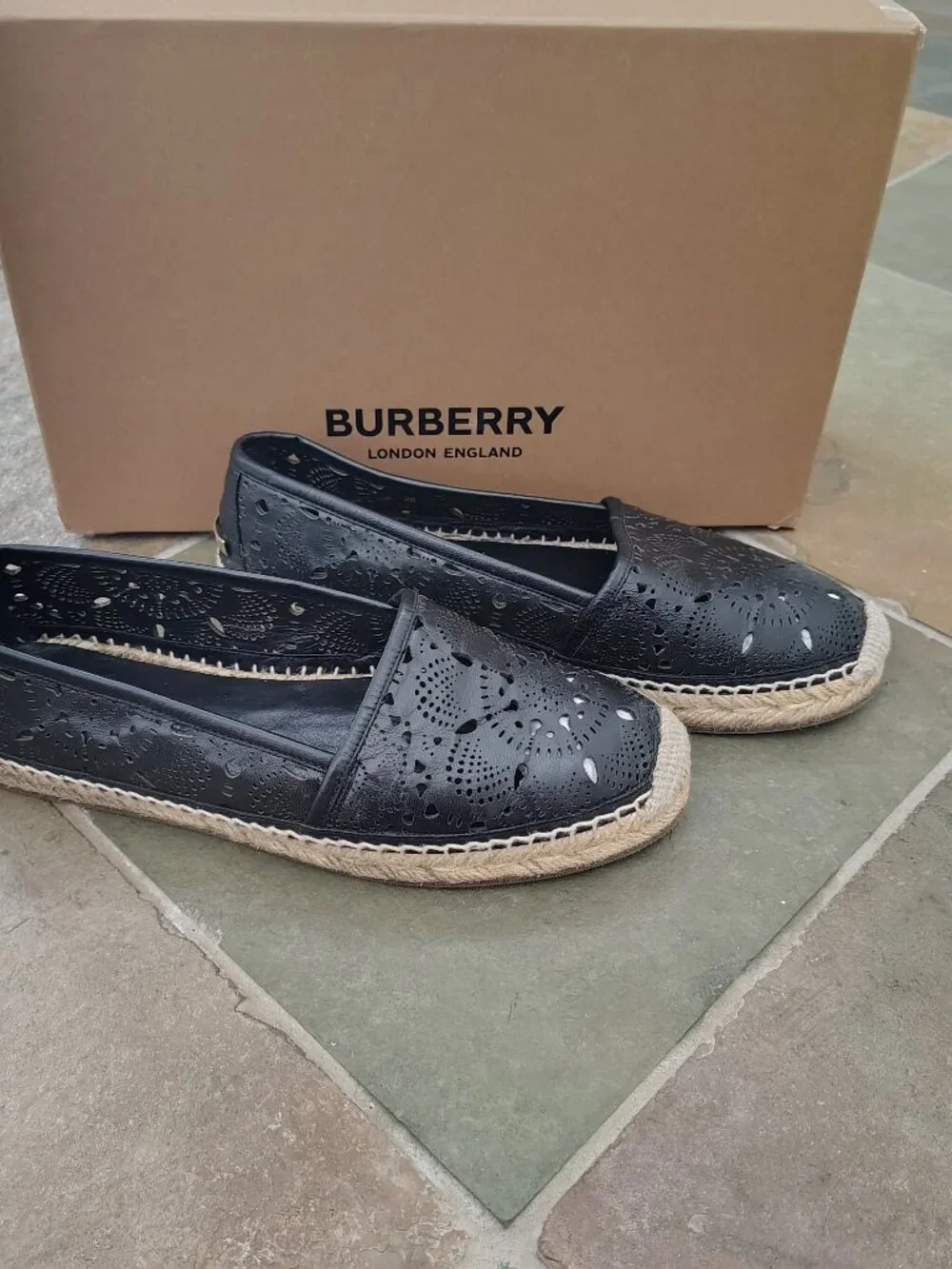 Burberry Leather Espadrille Shoes